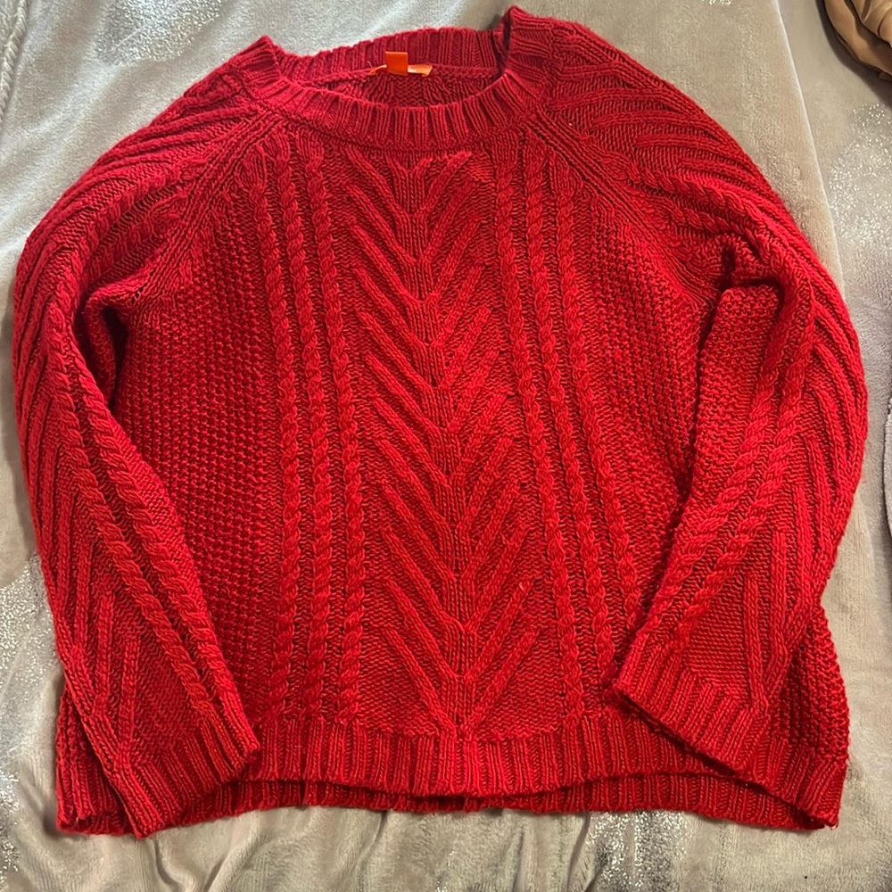 Joe Fresh, XL, red knit sweater